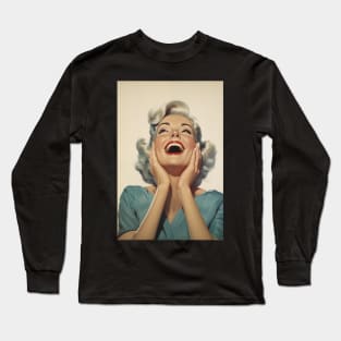 Happy Vintage Woman Long Sleeve T-Shirt